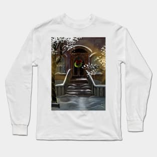 White Christmas in New York  Illustration Long Sleeve T-Shirt